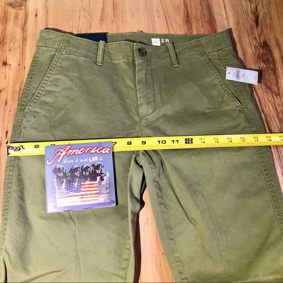 NEW GAP Pants MID RISE STRETCH Green Waist 30 Size 2 Women’s - Picture 10 of 16